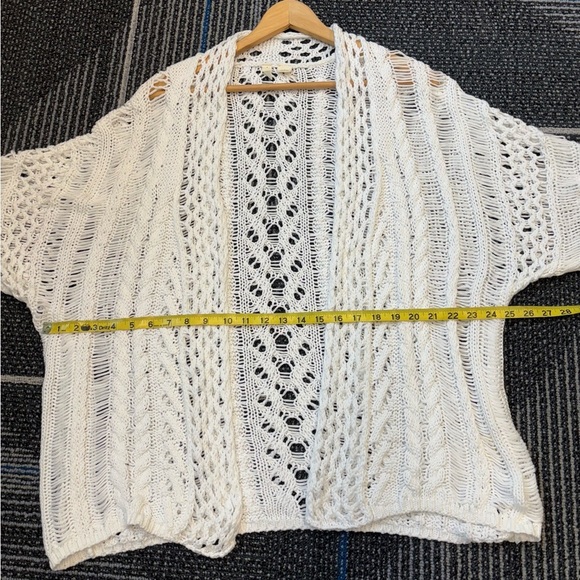 Moth Anthropologie large sweater Open-Knit Cardigan boho - Picture 8 of 10